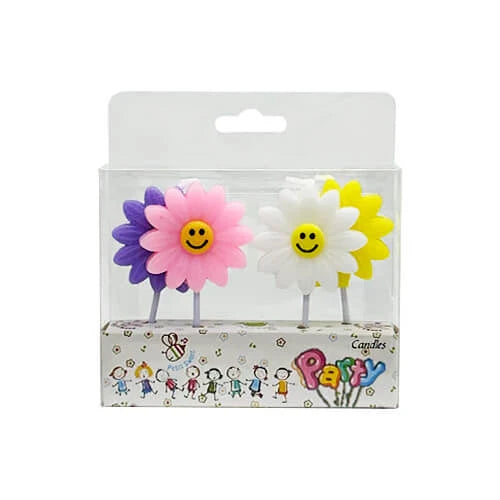 Colourful Daisy Candles (4pcs Set)