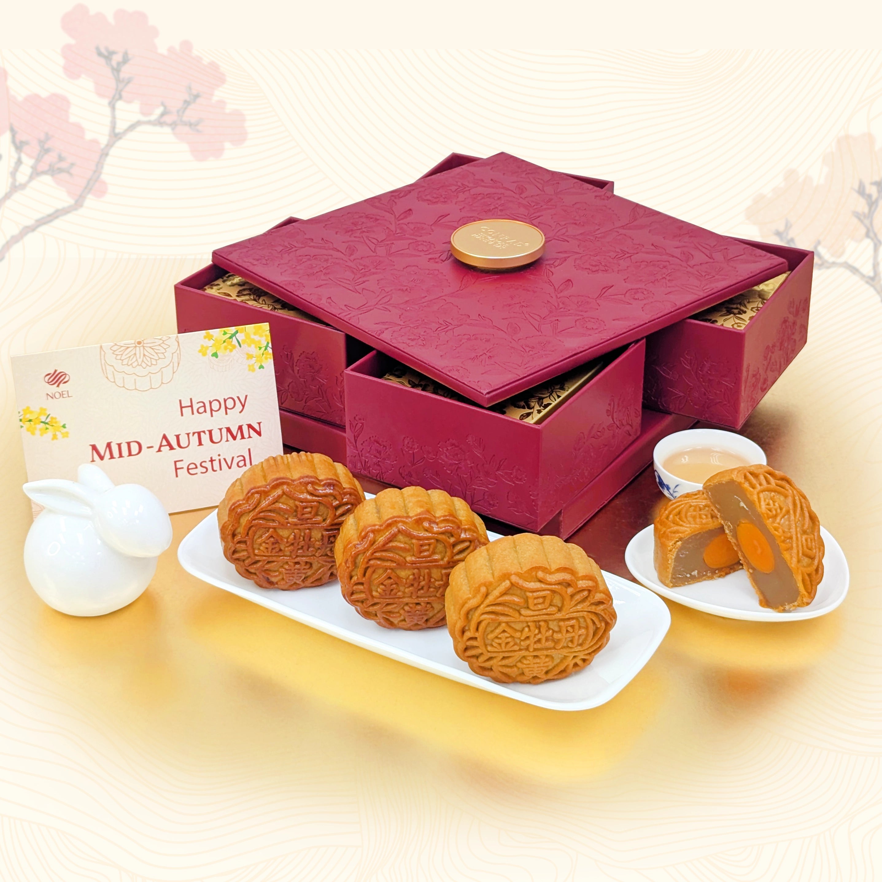 Conrad Singapore Marina Bay White Lotus Single Yolk Mooncakes – 4pcs