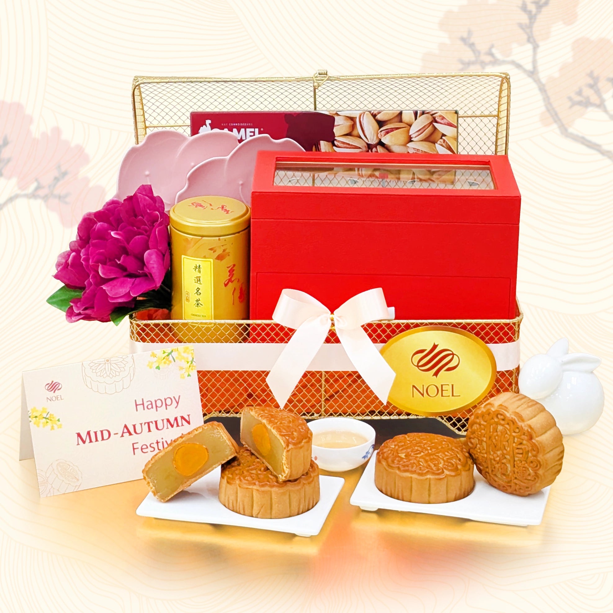 Golden Treats Mid-Autumn Gift Hamper - Peach Garden Mooncakes