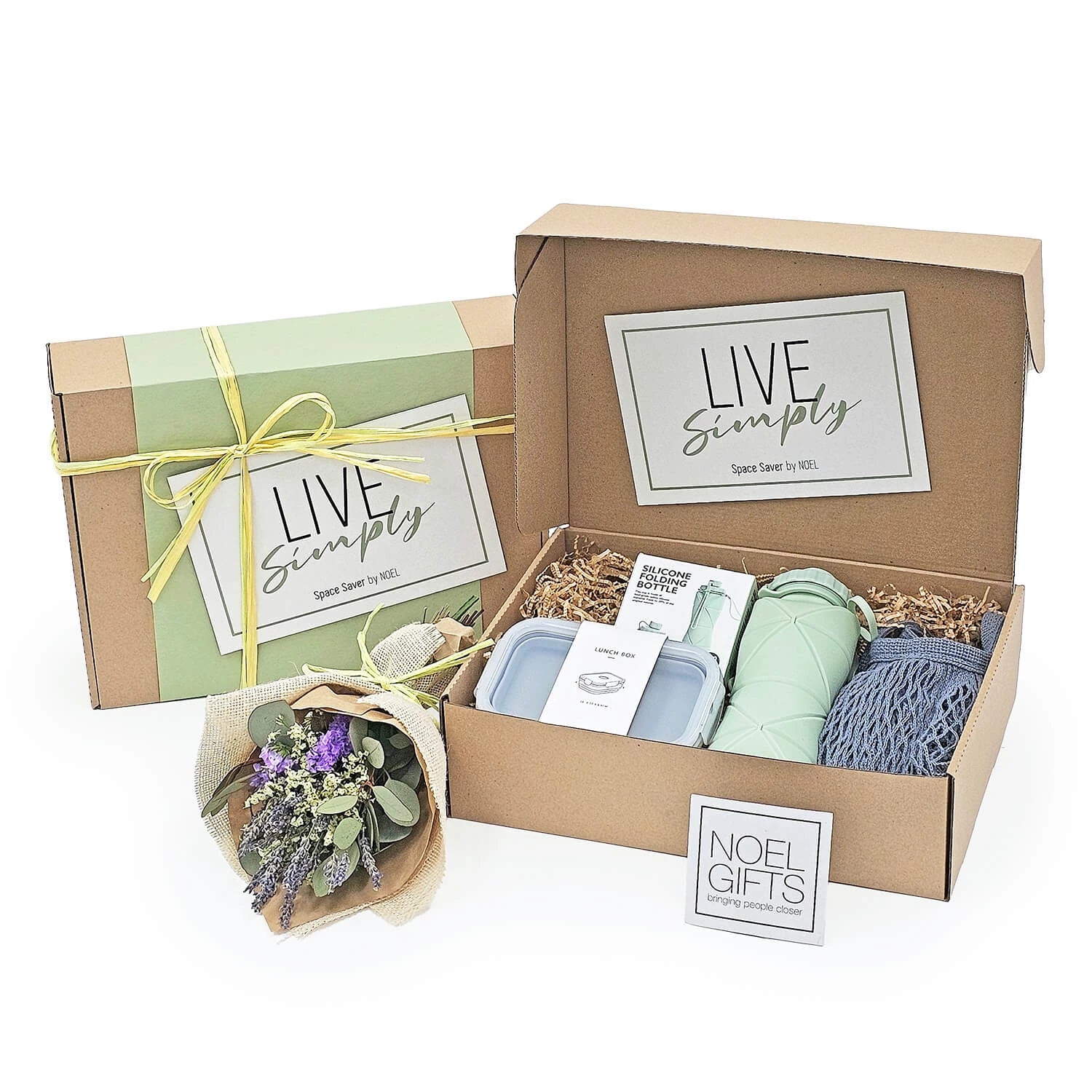 On-The-Go Sustainable Gift (Shopping Bag Foldable Water Bottle & Lunch Box)