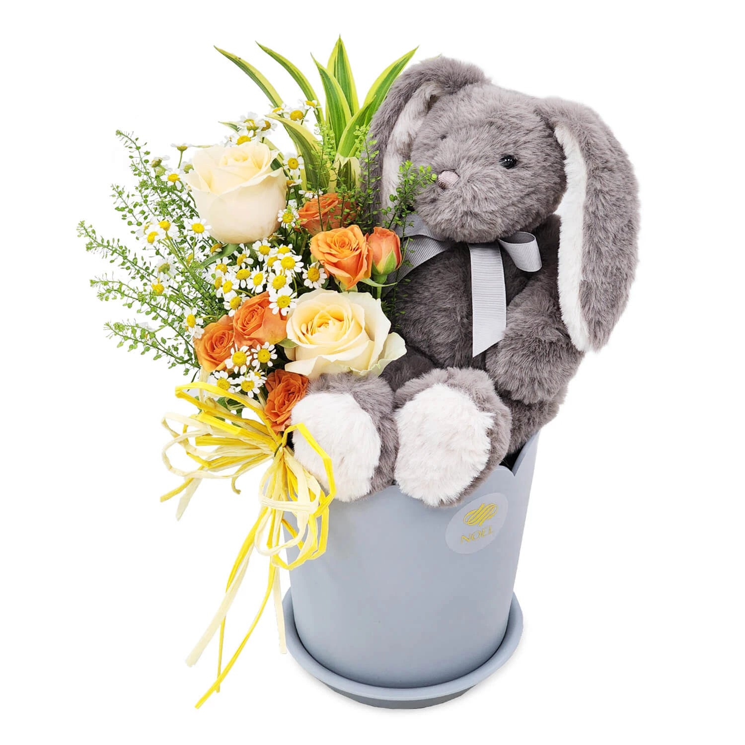 Bunny in the Garden Plush Toy & Flower Gift