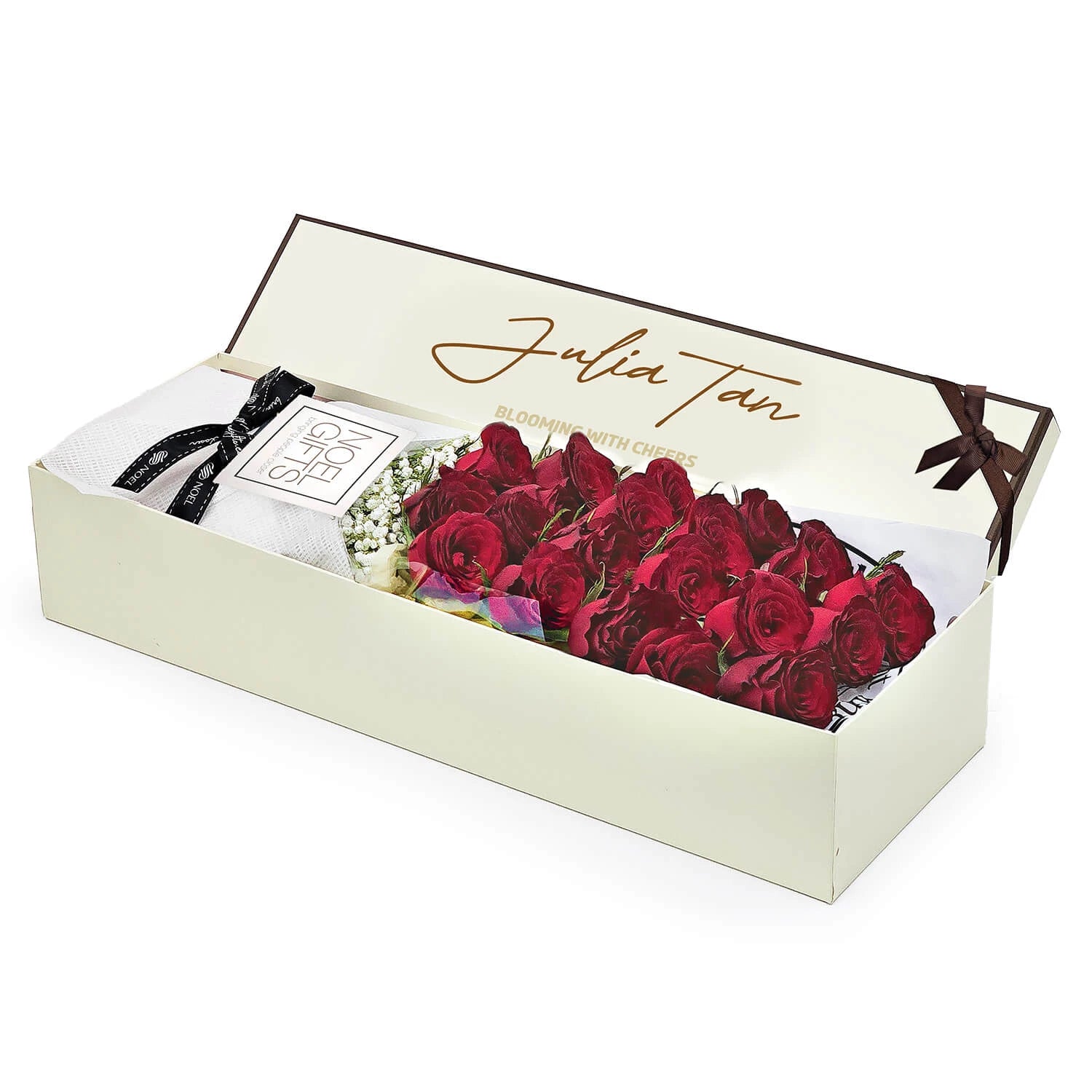 Eternal Flame (Red Flower) – Personalised Box Arrangement Gift