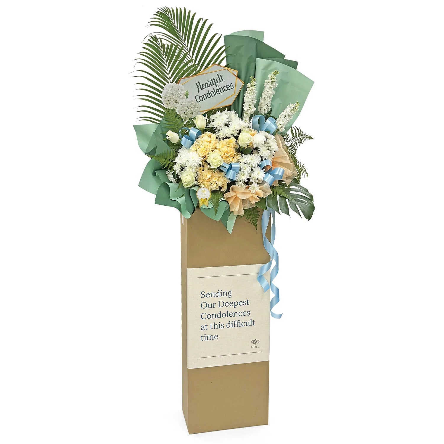 Hushed Dawn Condolence Flower Arrangement