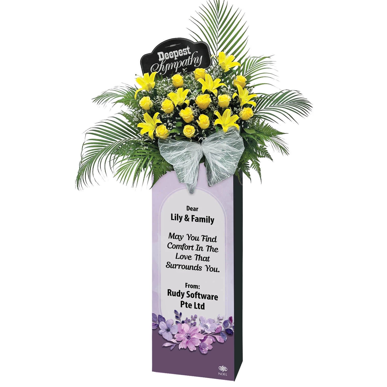 Golden Tribute Condolence Flowers