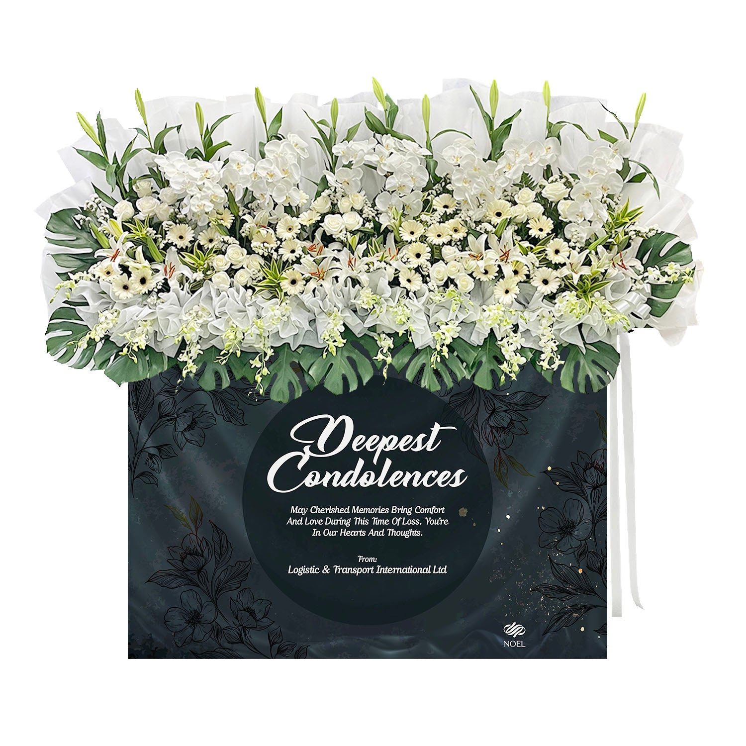 Ivory Serenity Condolence Flower Arrangement