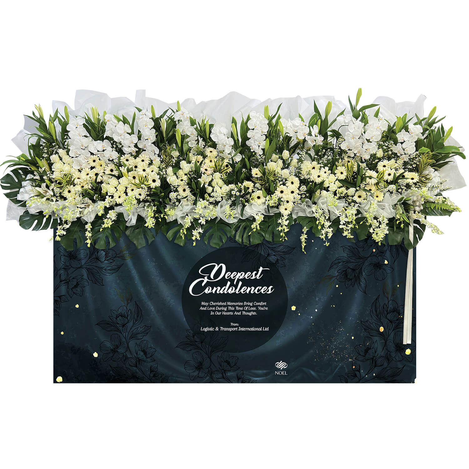 Ivory Grace Condolence Flower Arrangement