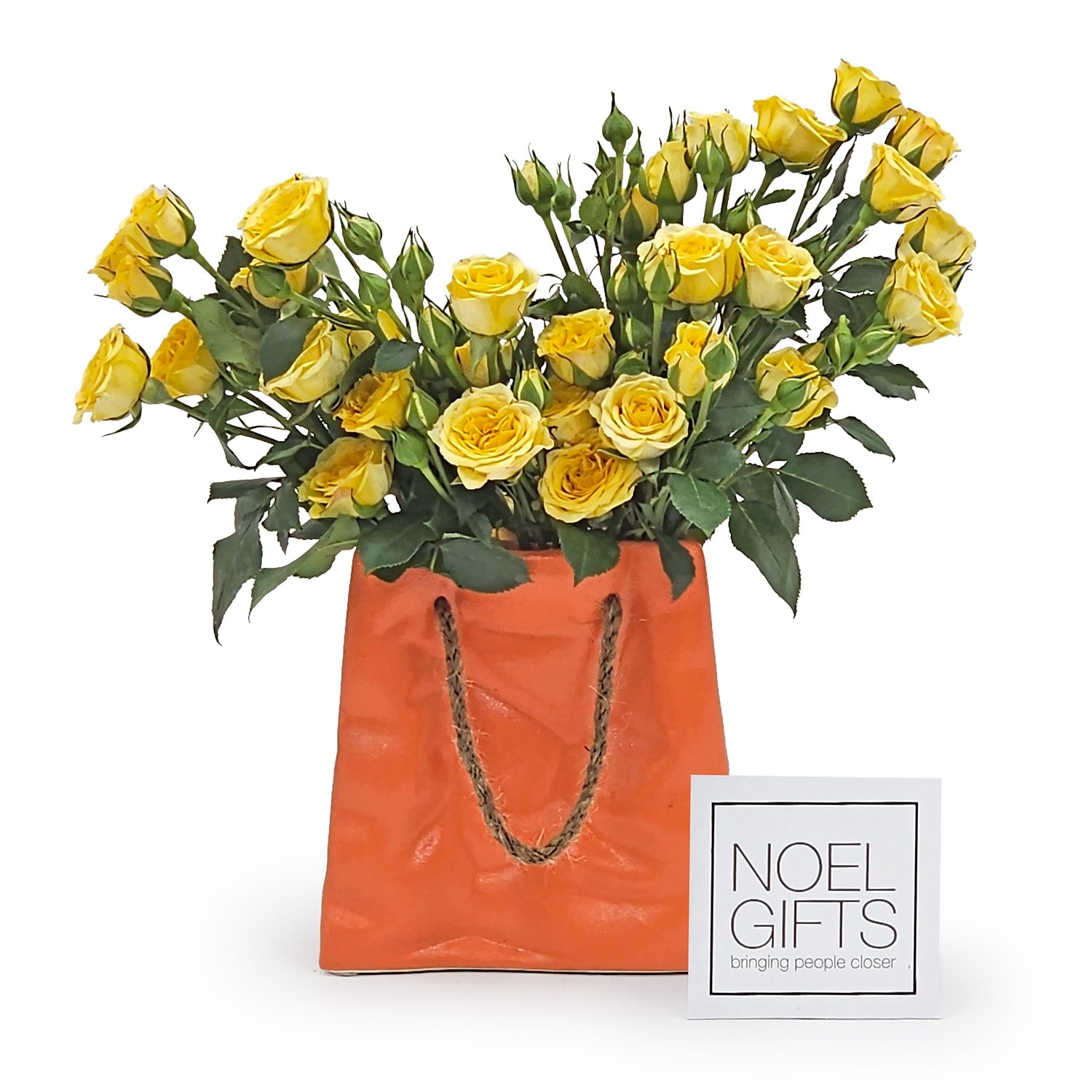 Sunrise Whimsy Table Florals - Orange Vase