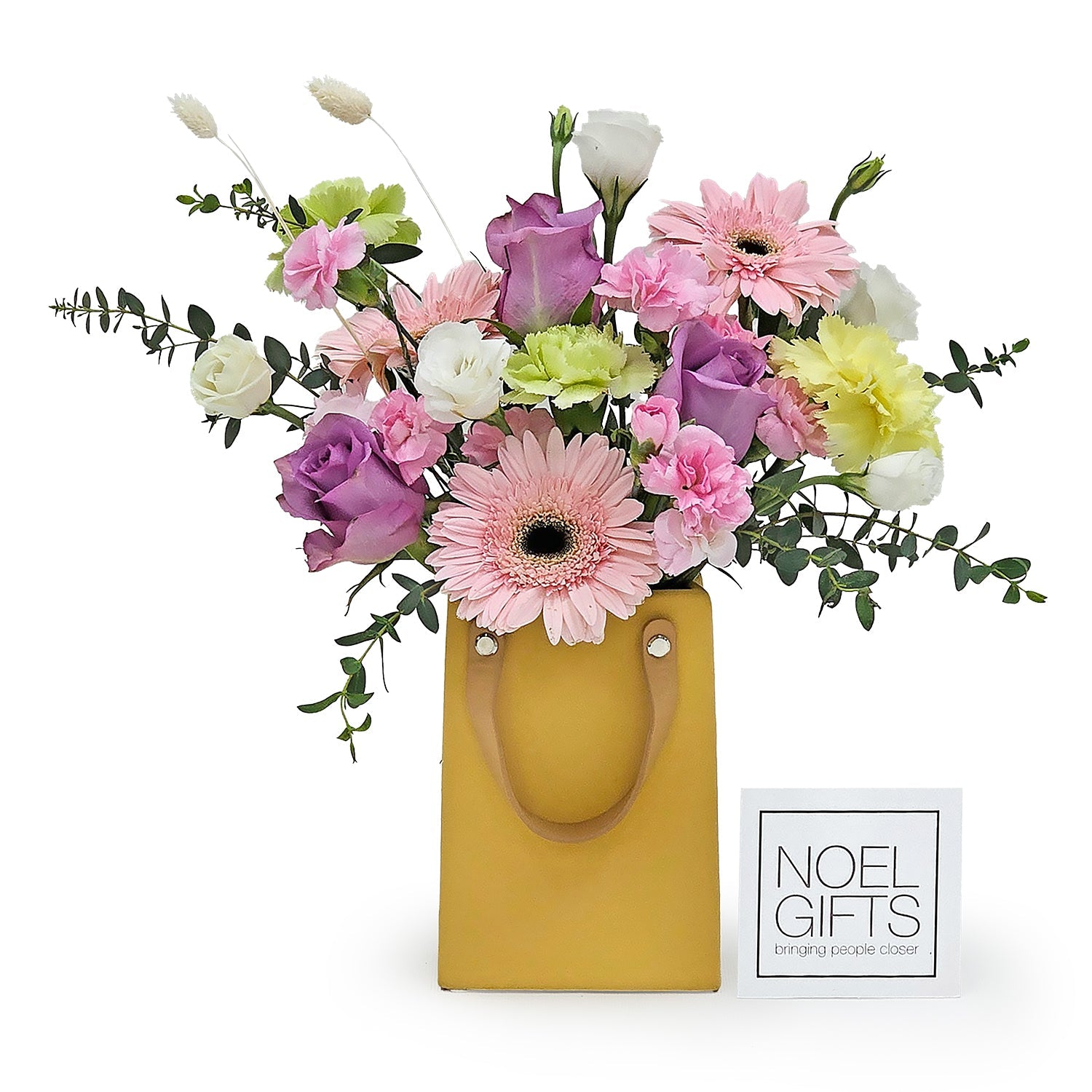 Harvest Promenade Table Florals - Yellow Vase