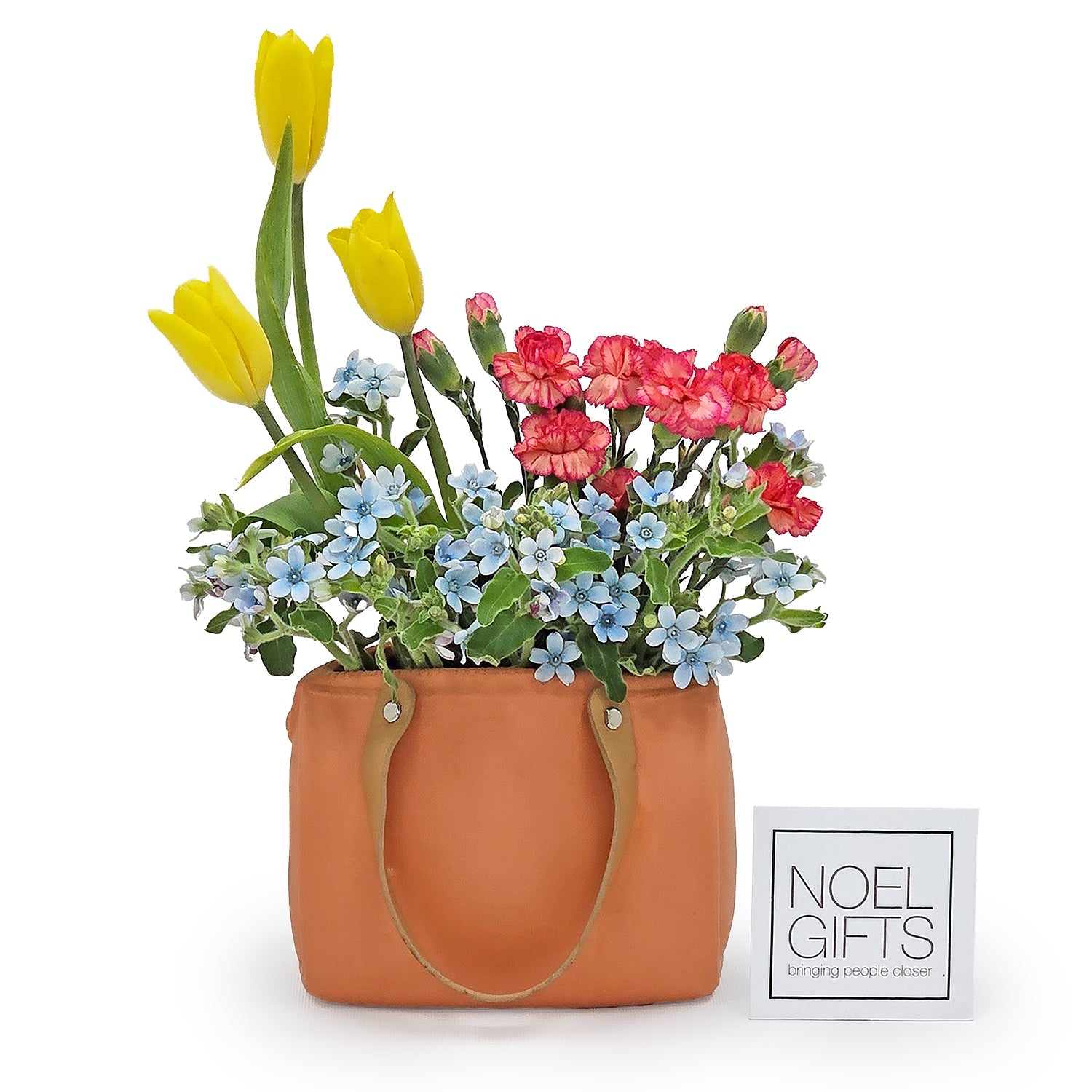 Spring-Kissed Morning Table Florals - Orange Vase