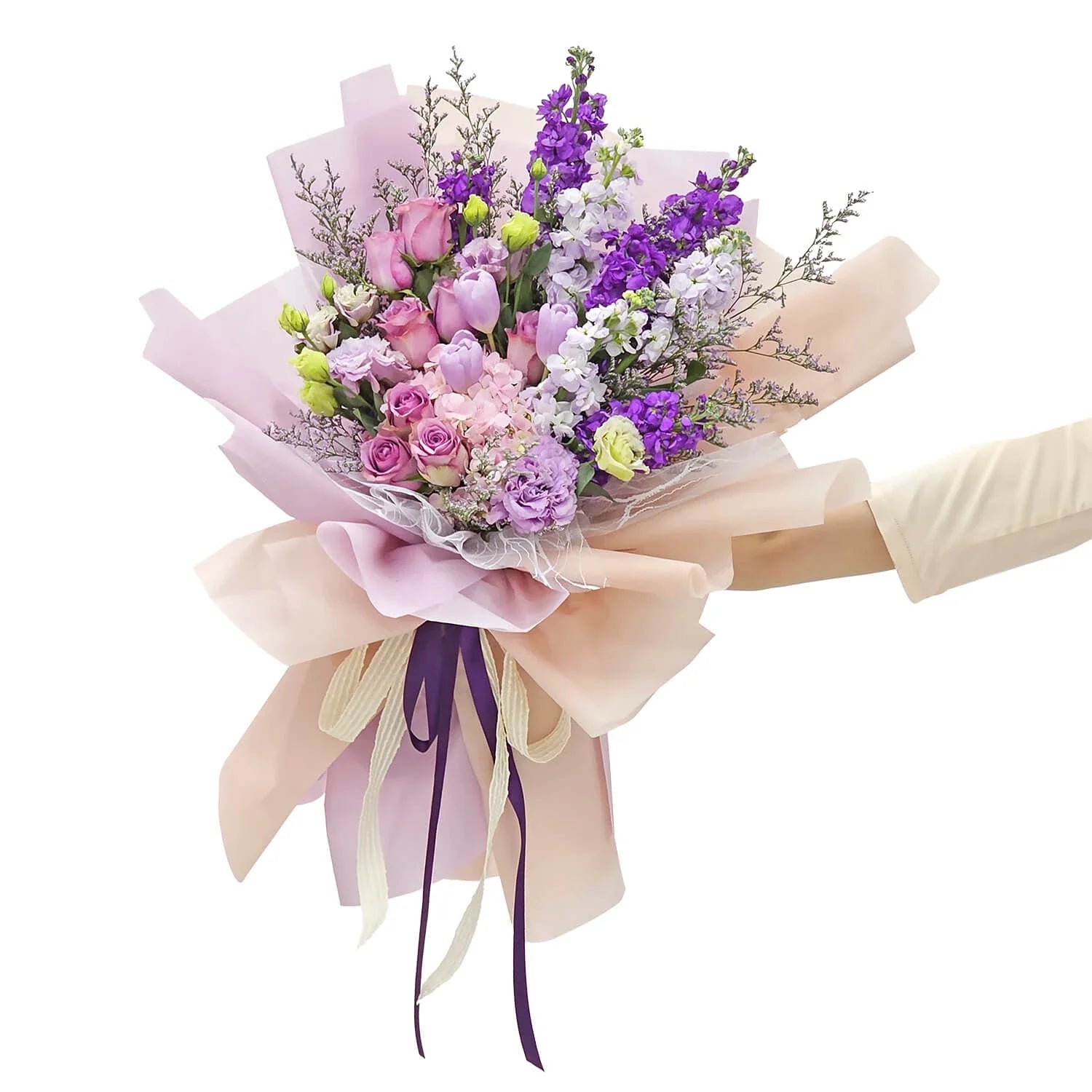 Violet Enchantment Flower Bouquet - Classic Size