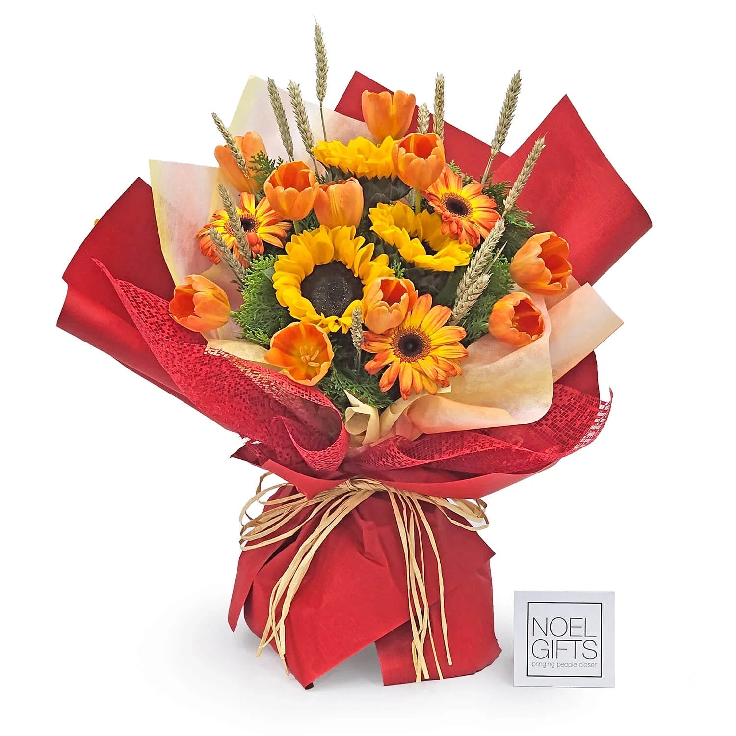 Amber Radiance Flower Bouquet - Deluxe Size