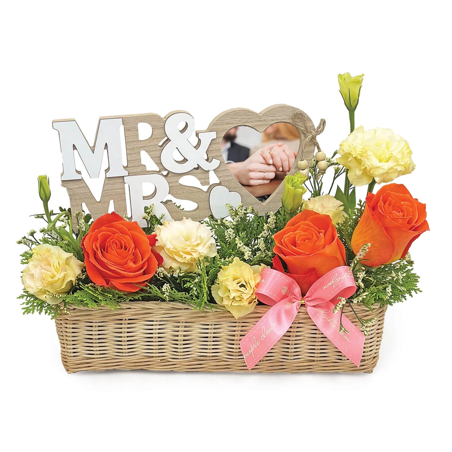 Mr & Mrs Romance Flowers and Gift Set Romance Gift