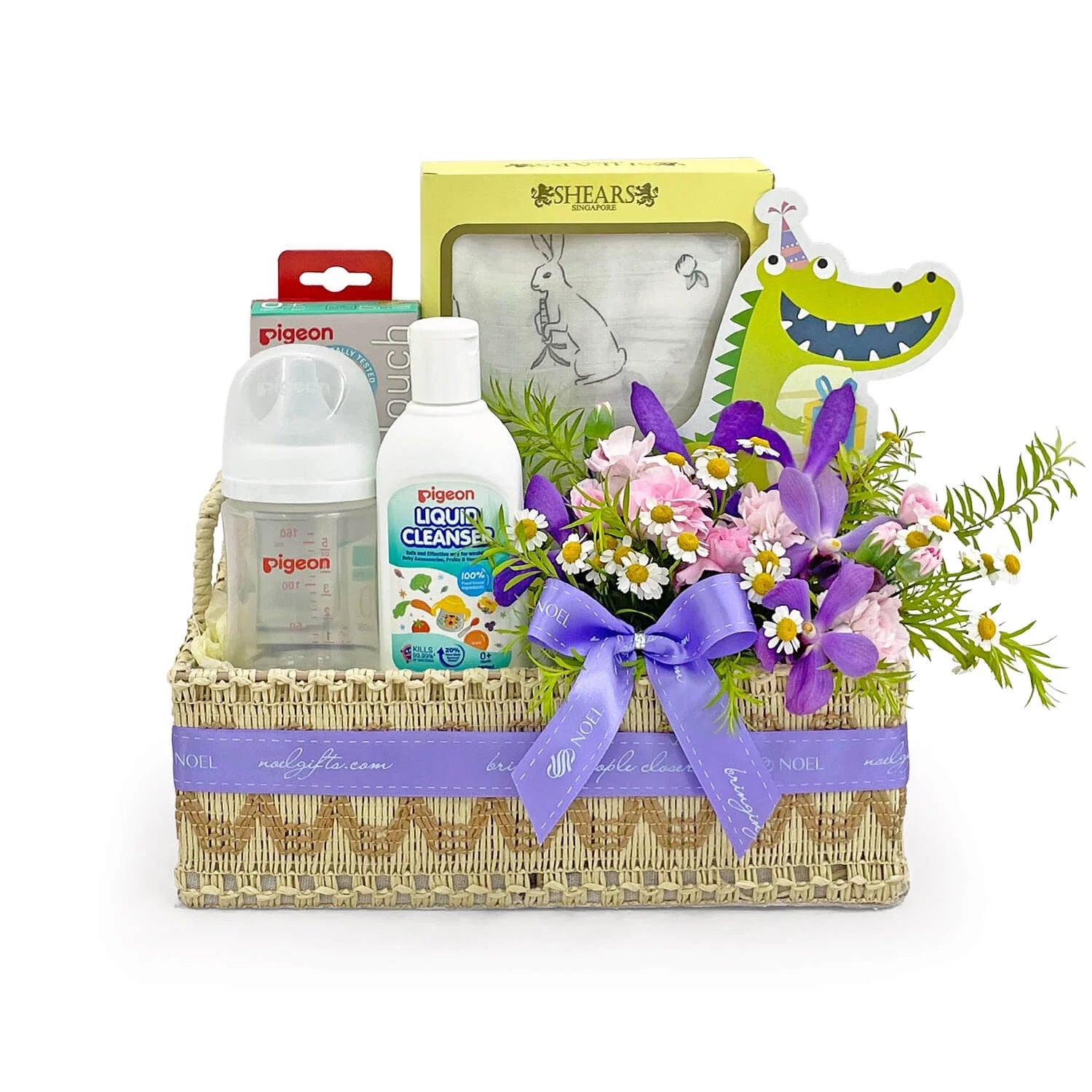 Newborn Feeding Time Baby Gift (Pigeon SofTouch 3 Nursing Bottle)