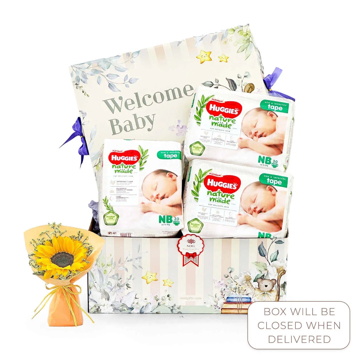 Newborn Perfect Gifts Baby Gift (Cloversoft Unbleached Organic Baby Wipes)