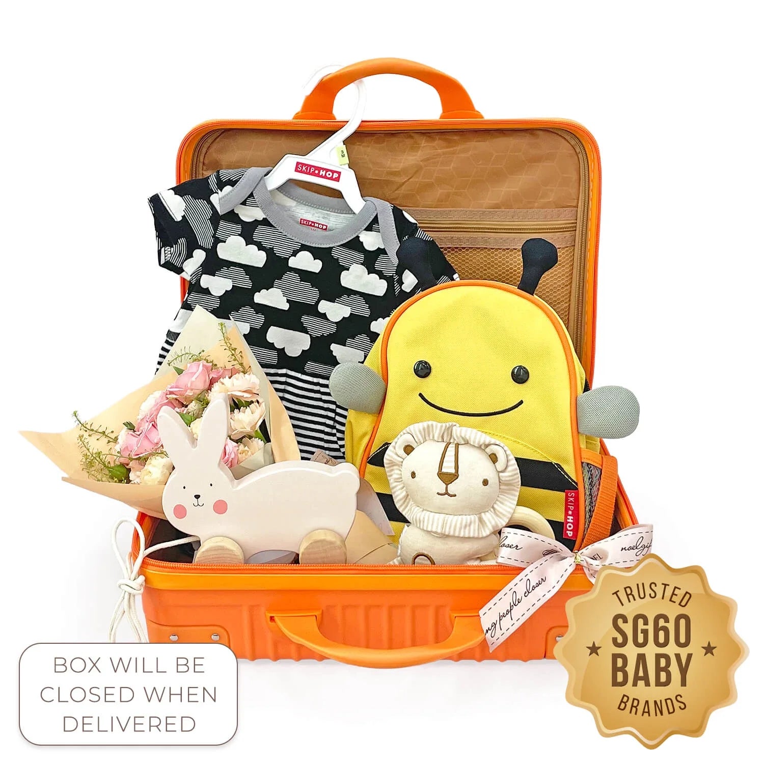 Newborn We Achieve Baby Gift (Skiphop Star Struck Skirted Bodysuit Cloud)