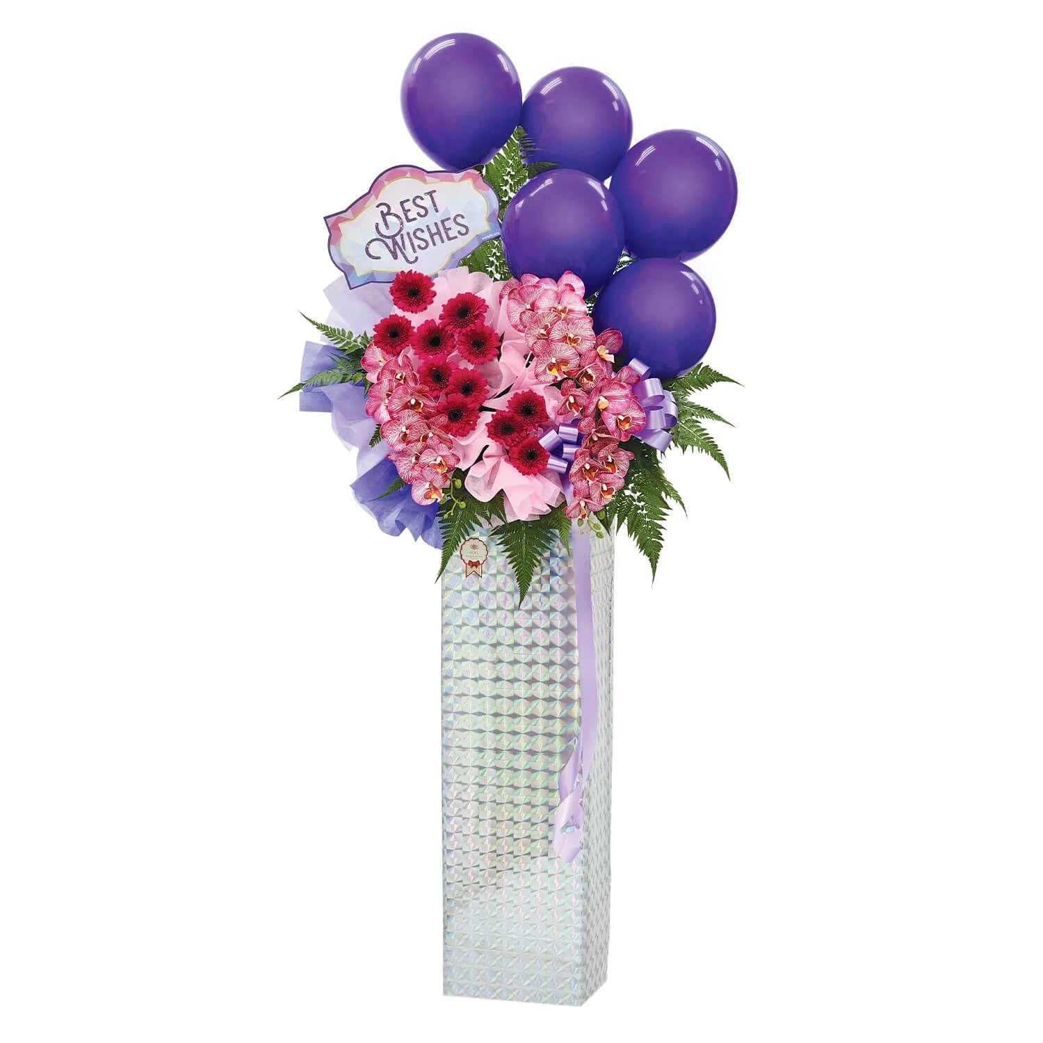 Purple Triumph Congratulatory Flower Stand