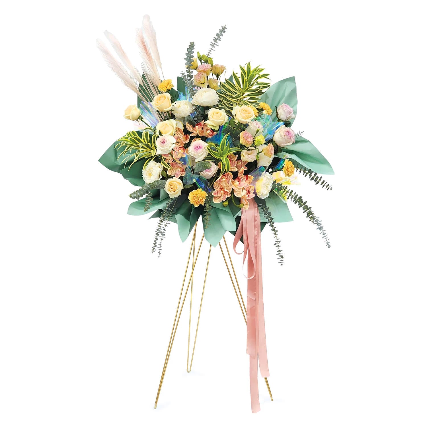 Teal Luxe Congratulatory Flower Stand