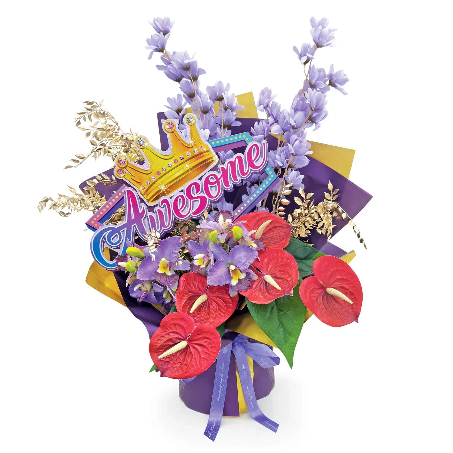 Purple Majesty Congratulatory Table Flower Arrangement