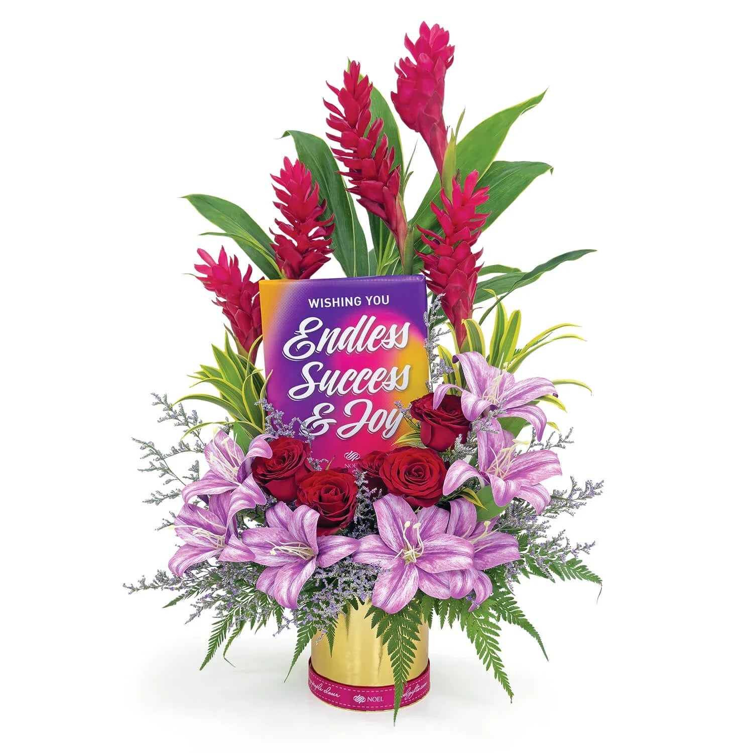 Vibrant Ascent Congratulatory Table Flower Arrangement