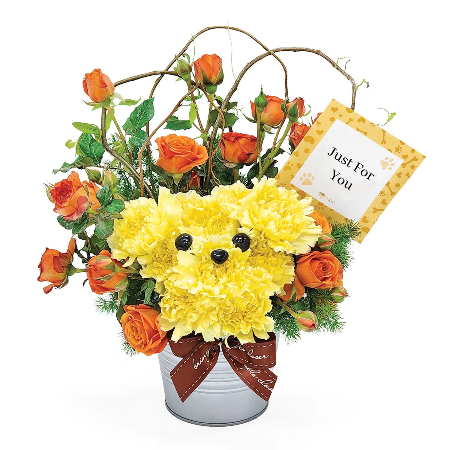 Barking Brightness Flower Arrangement Pet Collection Gift