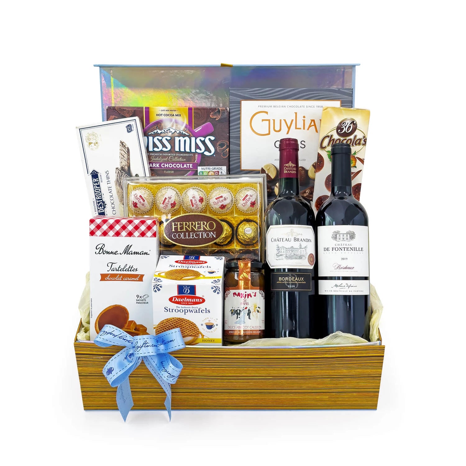 Culinary Treasures Gourmet Food Hamper (with Wine)