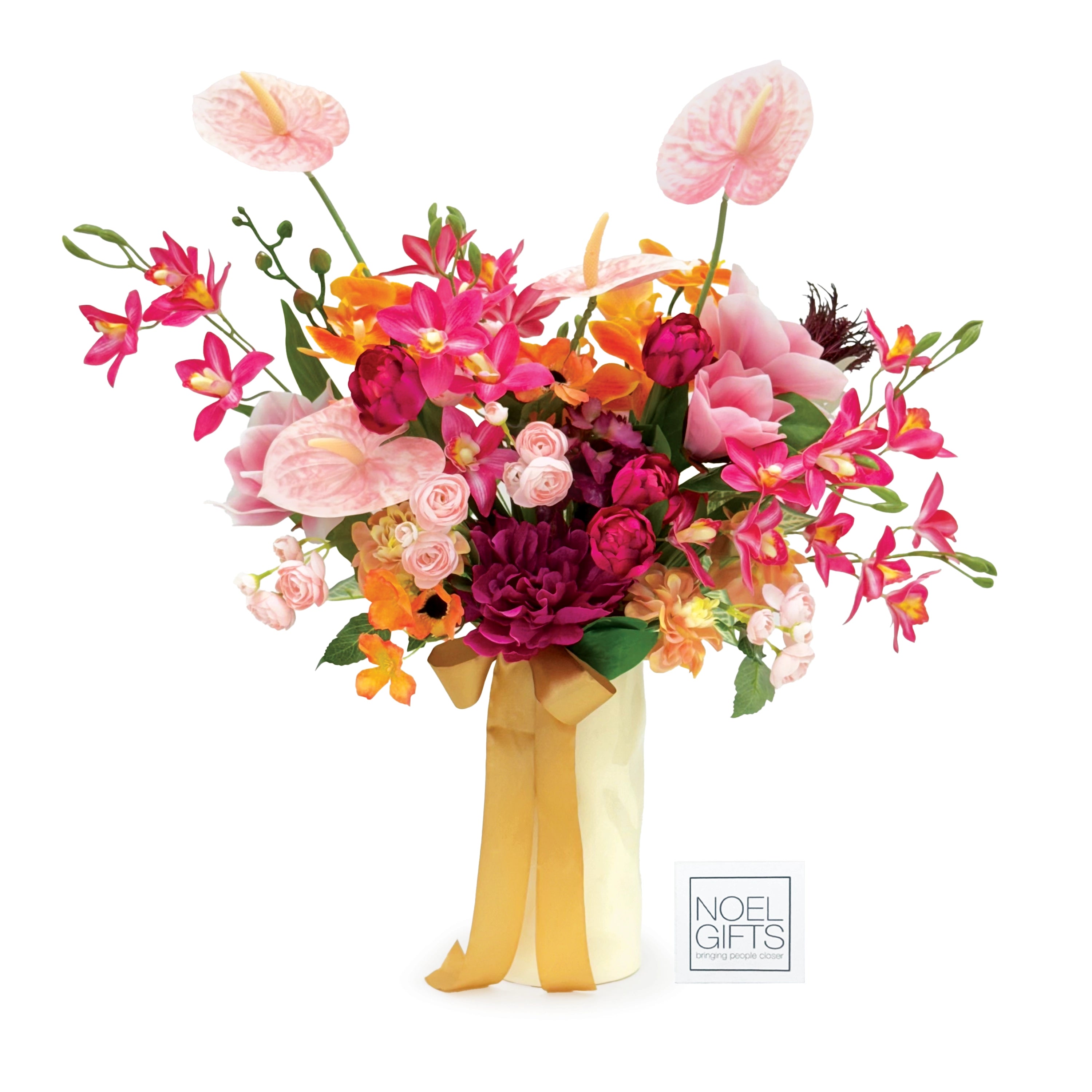 Deluxe Golden Petal Roseate Artificial Floral