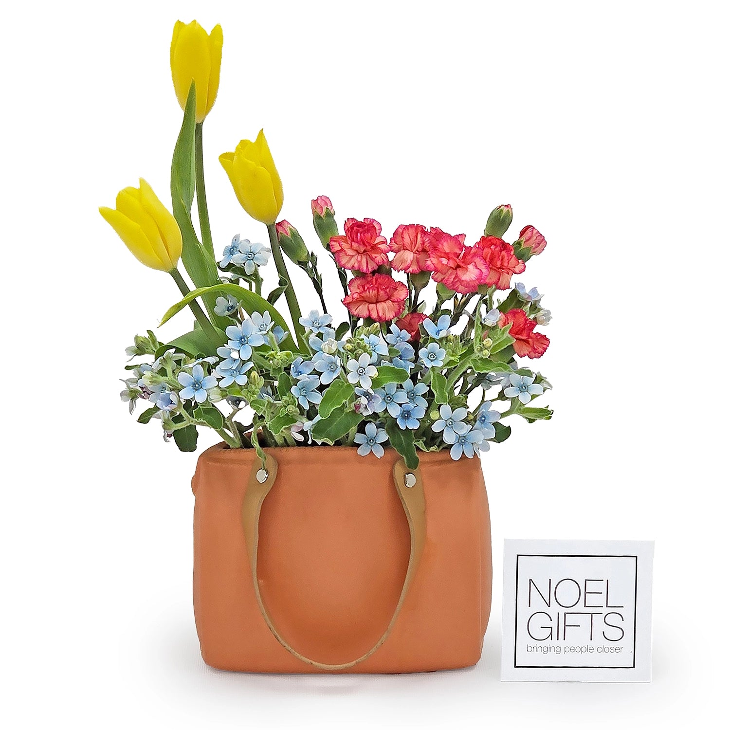 Spring-Kissed Morning Table Florals - Orange Vase