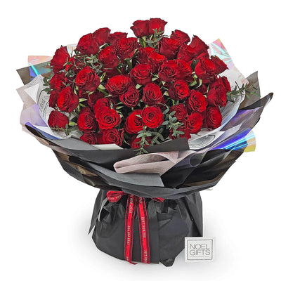 Timeless Devotion Red Rose Flower Bouquet - 99 Stalks