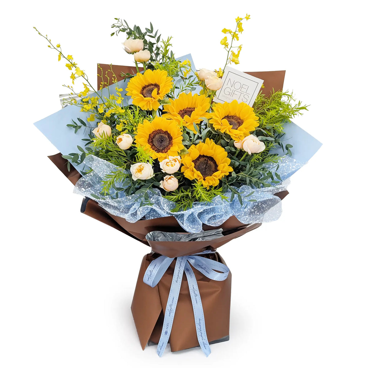 Blue Skies Deluxe Hand Bouquet