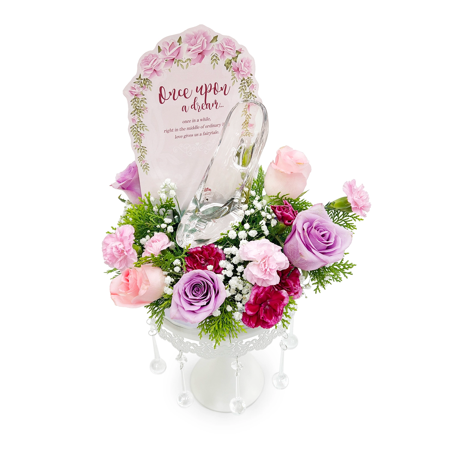 Once Upon a Time Glass Slipper Floral Gift Arrangement