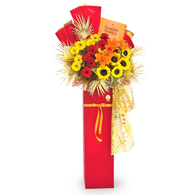 Blazing Success Congratulatory Flower Stand