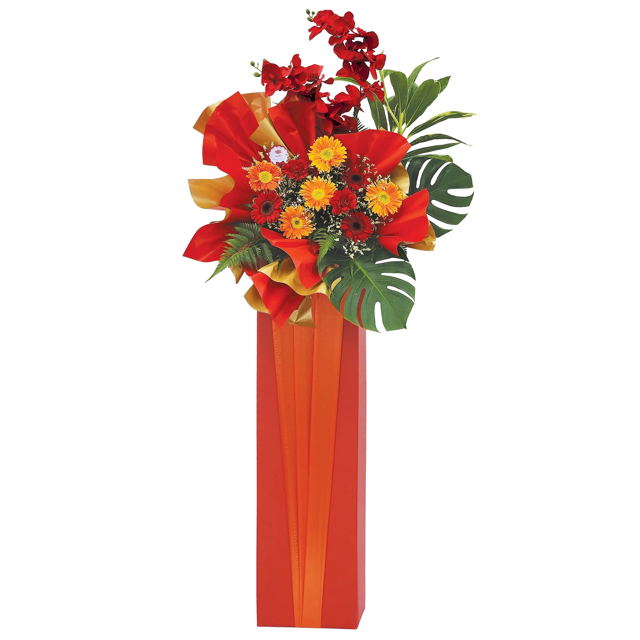 Fiery Success Congratulatory Flower Stand