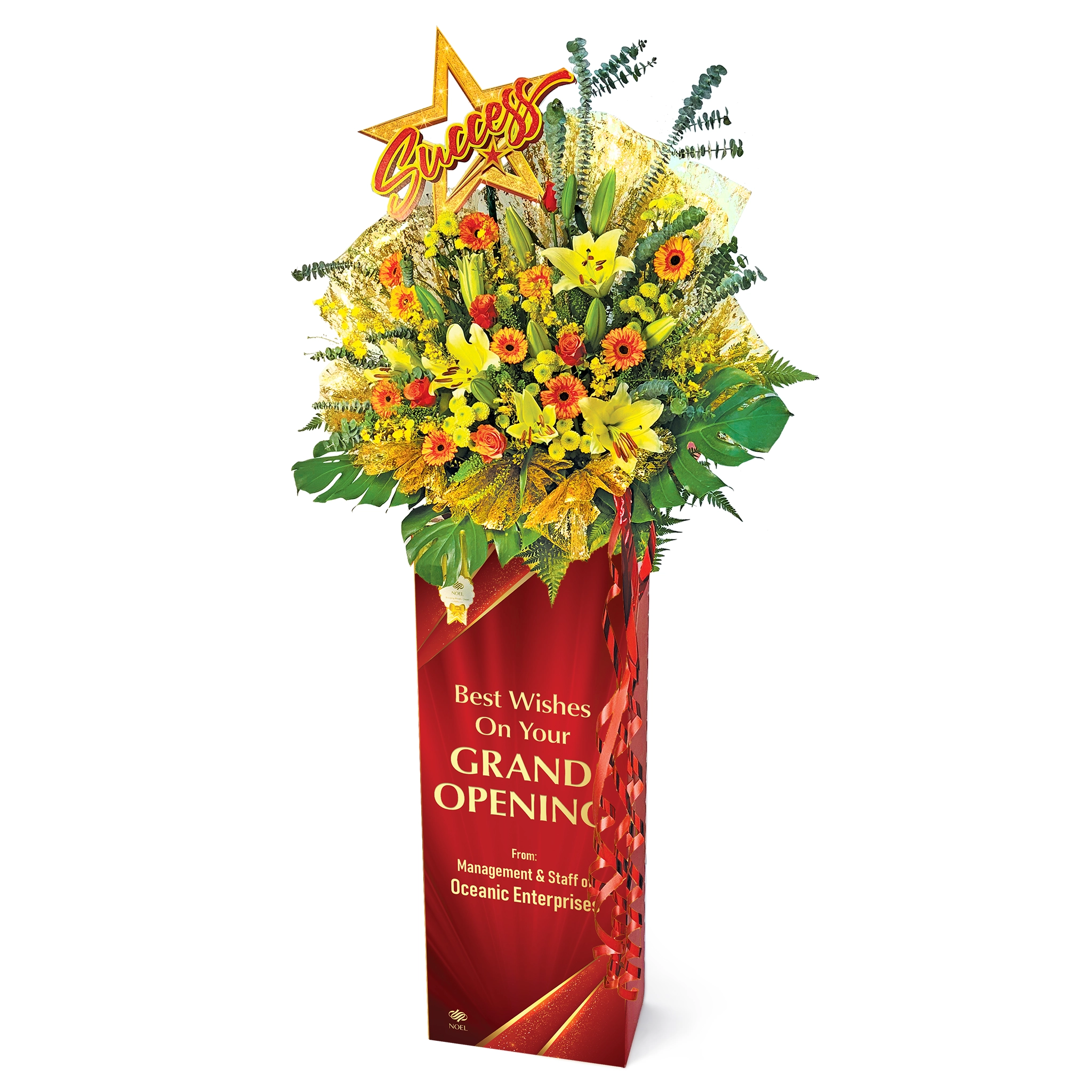 Grand Celebration Personalised Congratulatory Flower Stand