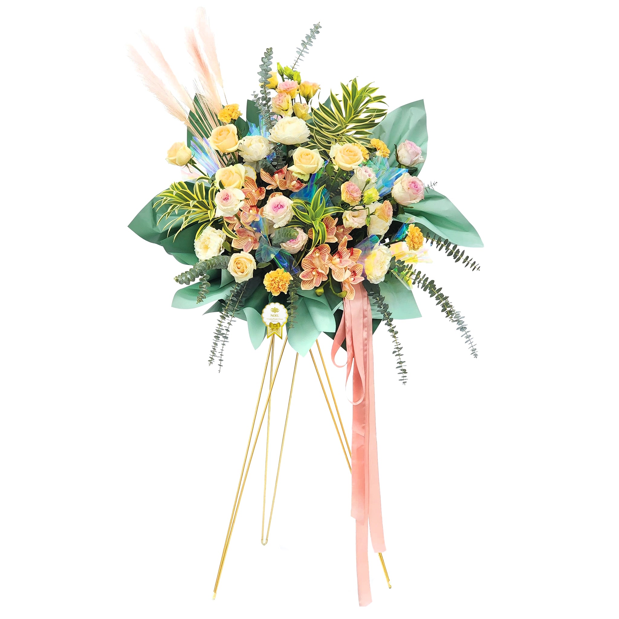 Teal Luxe Congratulatory Flower Stand