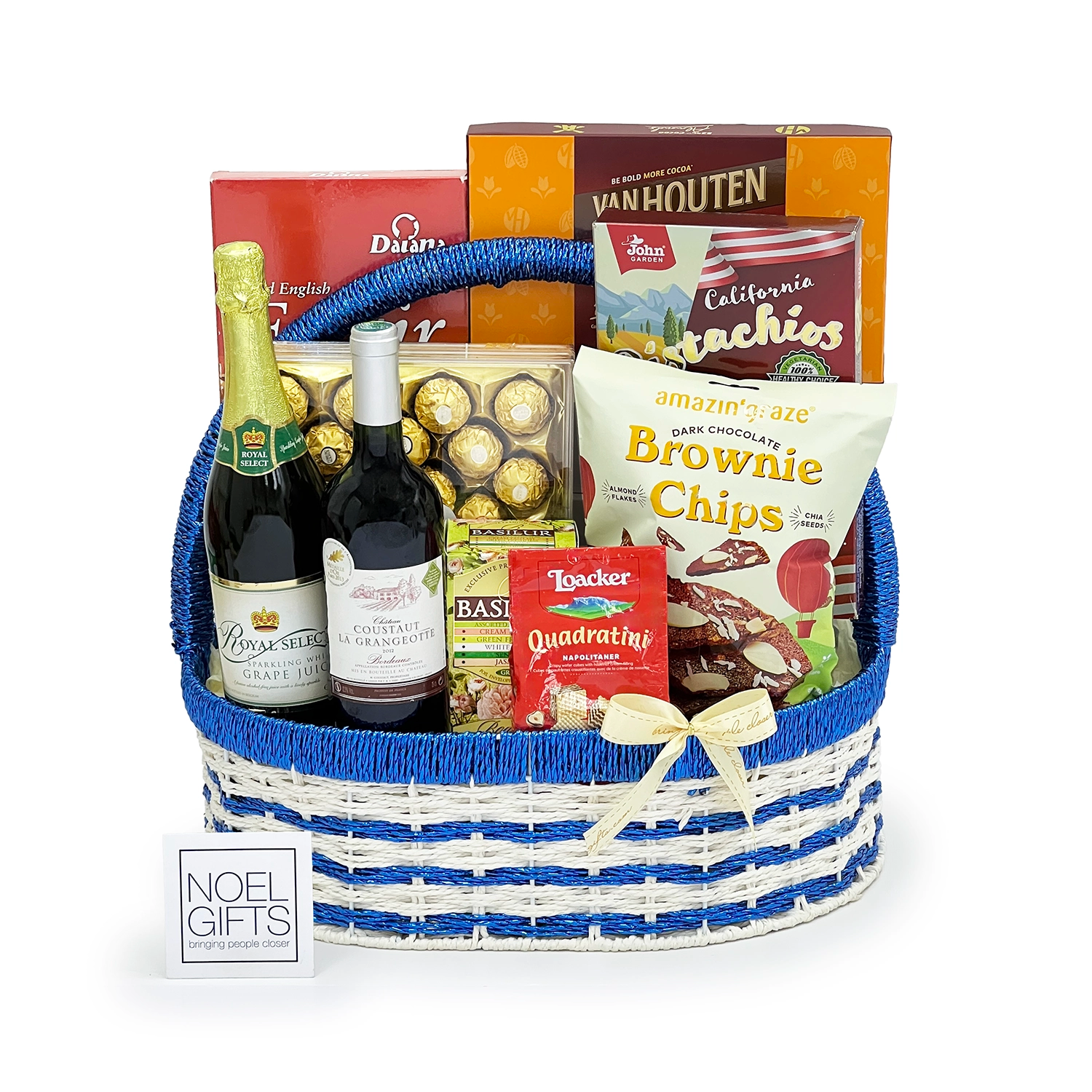 Epicurean Delights Gourmet Food Hamper (with Wine and Sparkling Juice)