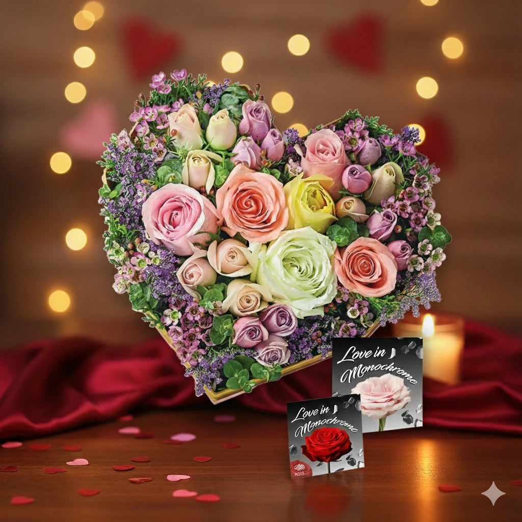 Classic Romance Heart Shaped Arrangement
