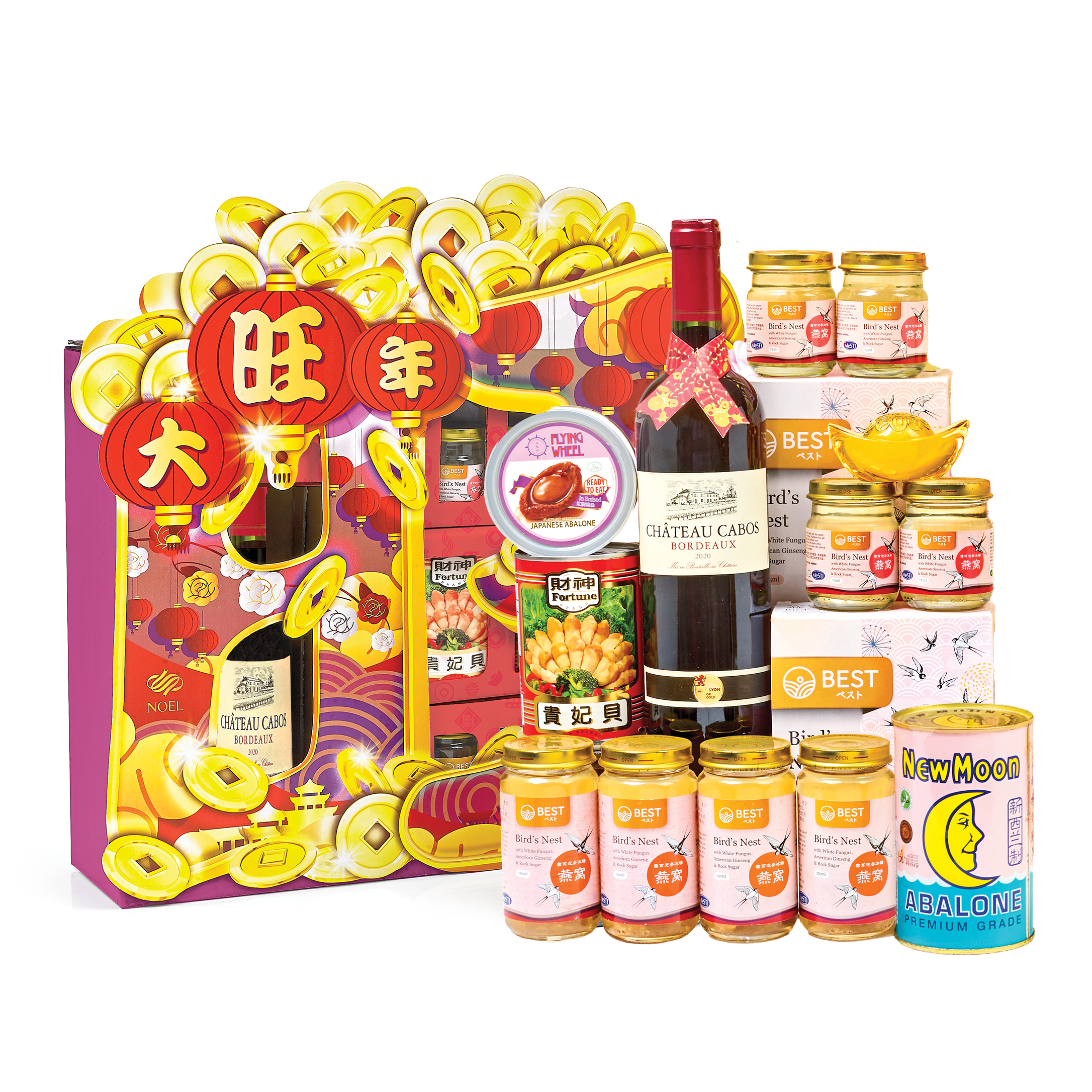 CNY Blooming Luck Gift Hamper - with New Moon Abalone