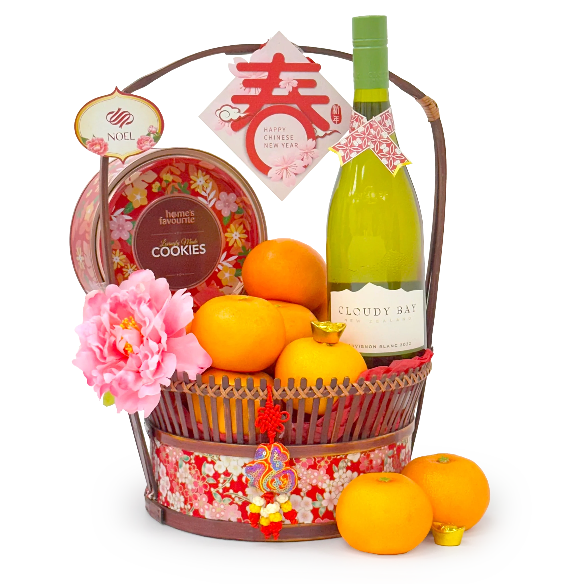 Chinese New Year Fruitful Ventures Gift Hamper With Cloudy Bay Sauvignon Blanc