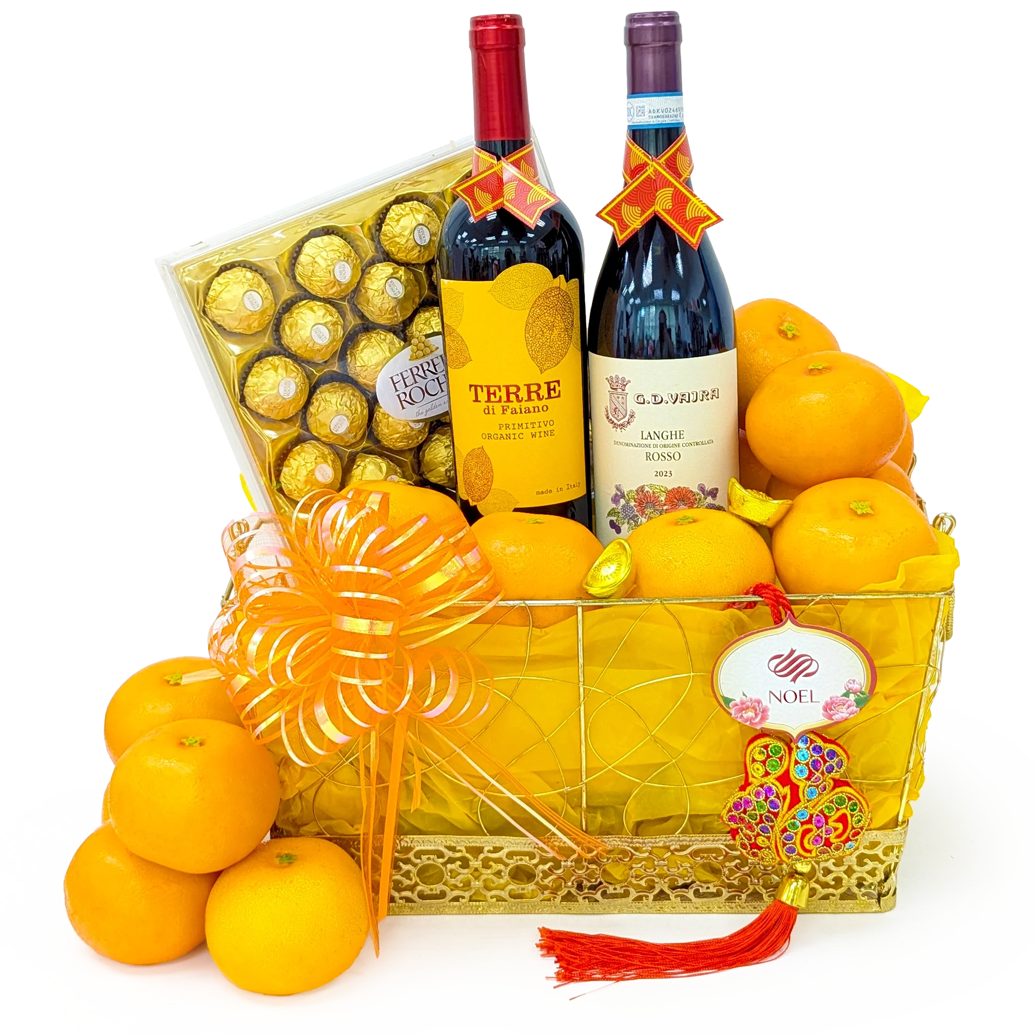 Chinese New Year Smooth Ventures Gift Hamper With Terre Di Faiano Primitivo Organic Italian Wine