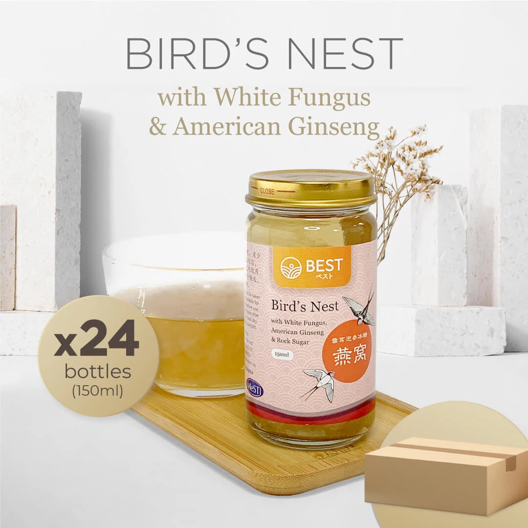 Best Bird's Nest with White Fungus, American Ginseng &amp; Rock Sugar 150ml (24 bottles)
