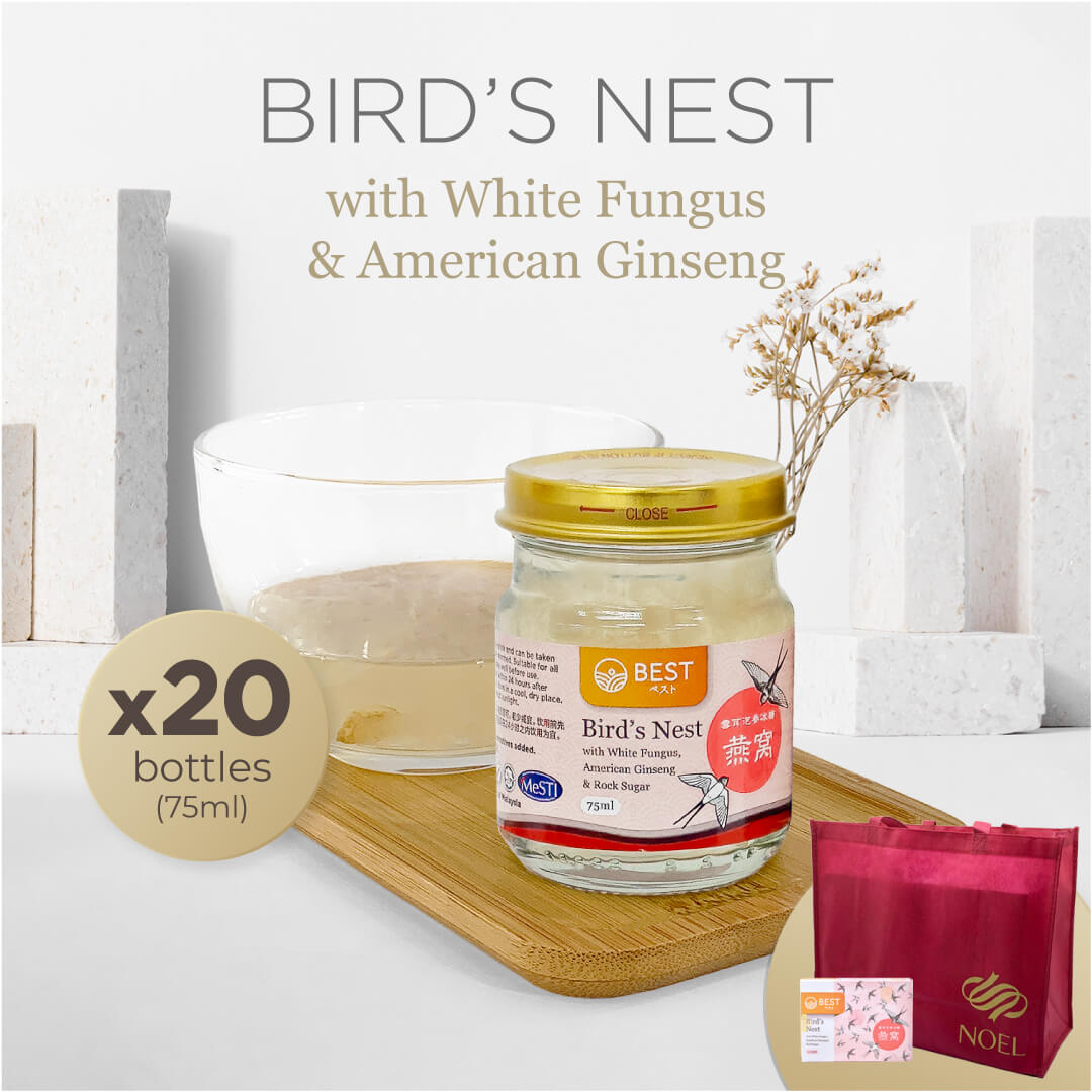 Best Bird's Nest with White Fungus, American Ginseng &amp; Rock Sugar 2 x 75ml (10 boxes)