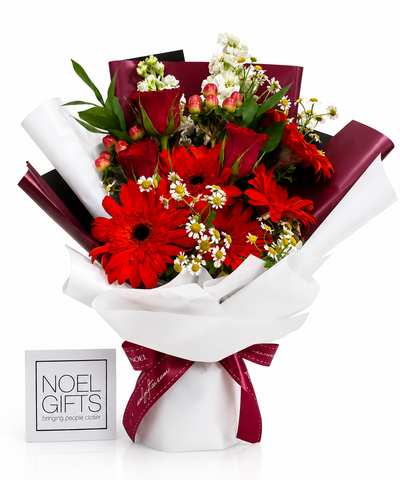 Ruby Velvet Flower Hand Bouquet