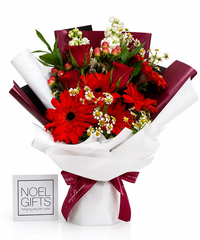 Ruby Velvet Flower Hand Bouquet