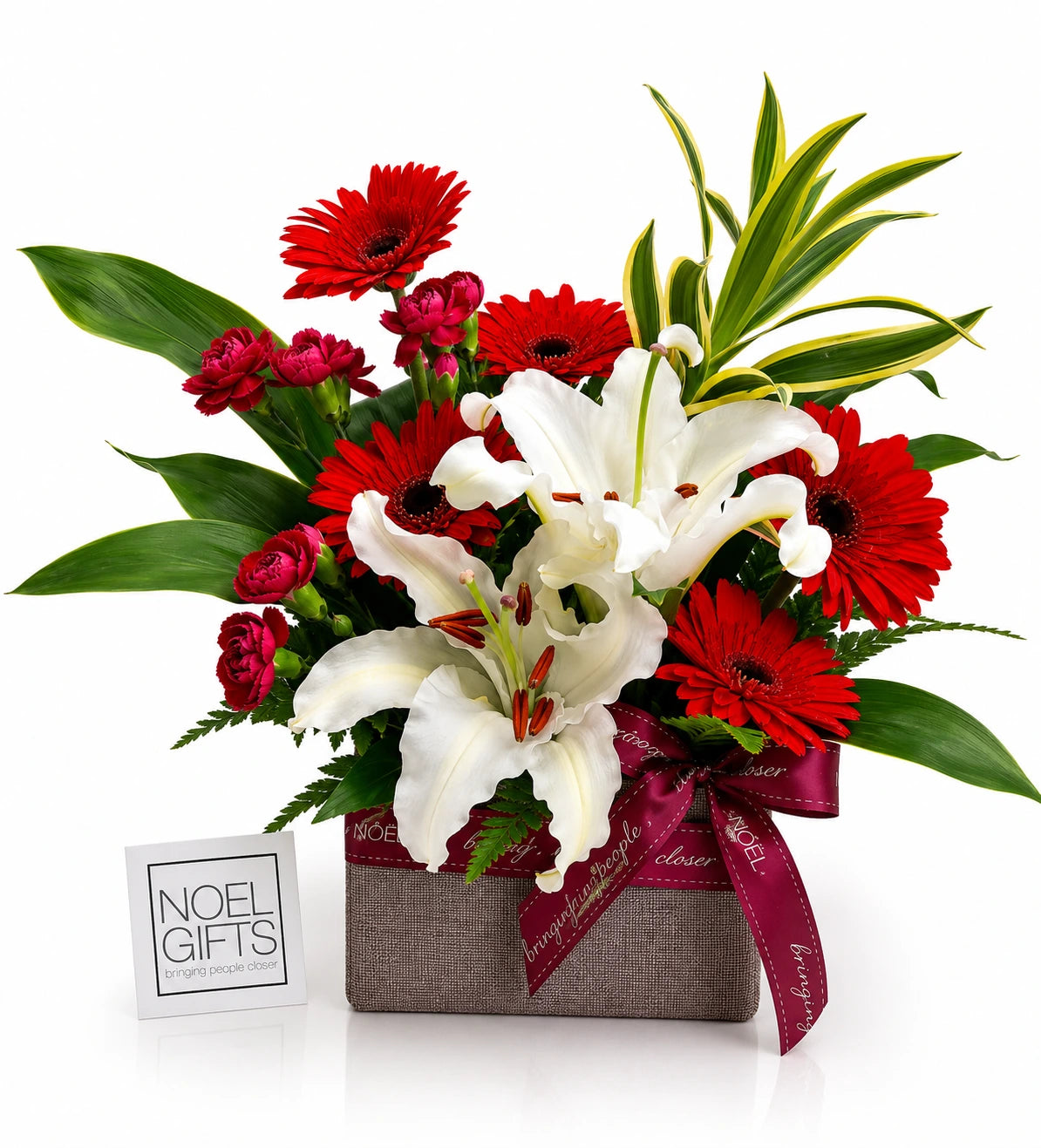 Crimson Harmony Table Flower Arrangement