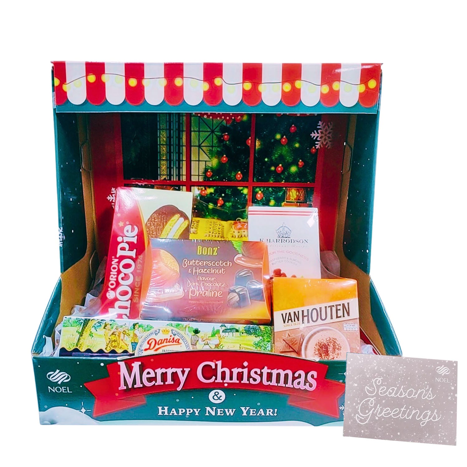 Merry Christmas Chocolate & Butter Cookies Hamper
