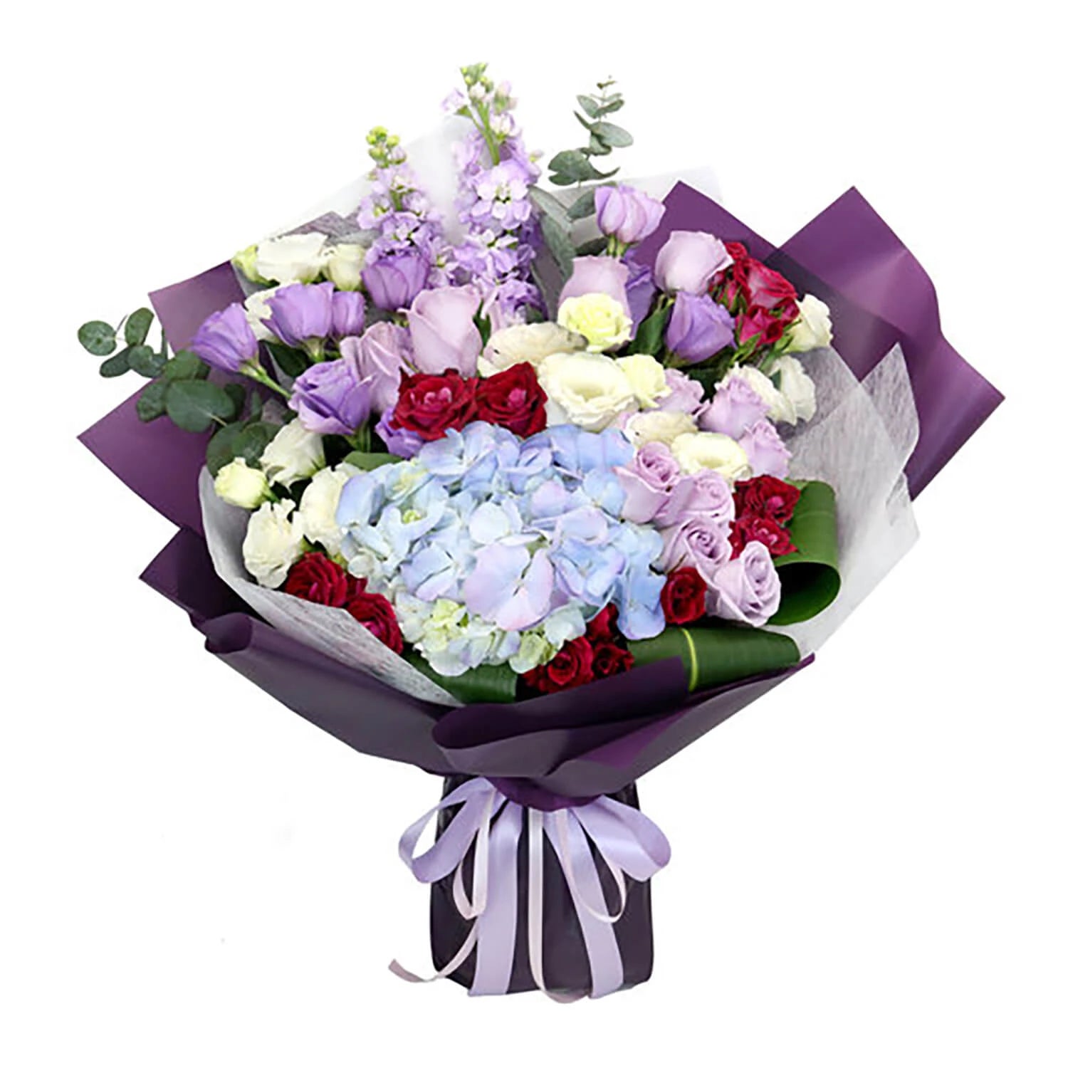 Purple Rose Hand Bouquet