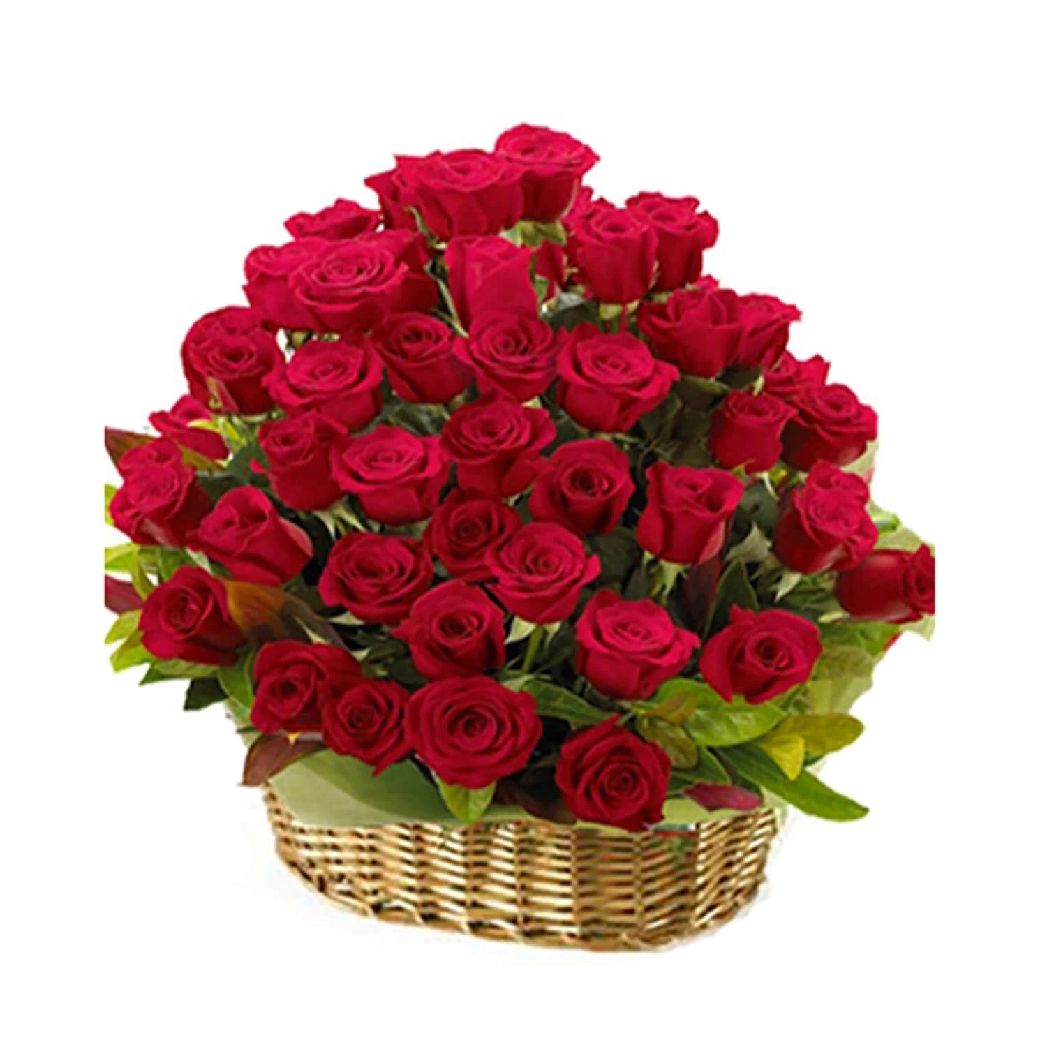 Basket Of Red Roses