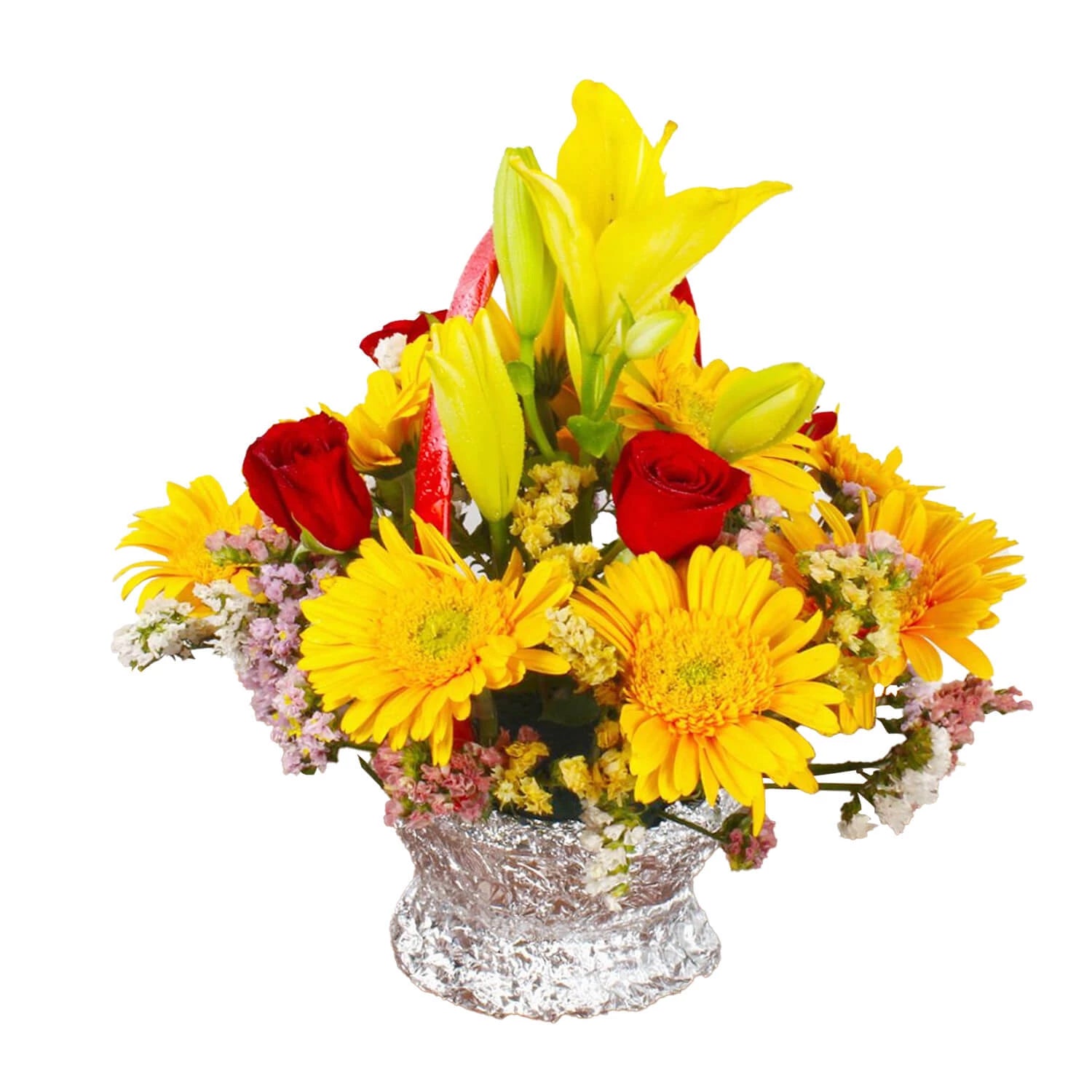 Eighteen Mix Flowers Arrangement In Basket