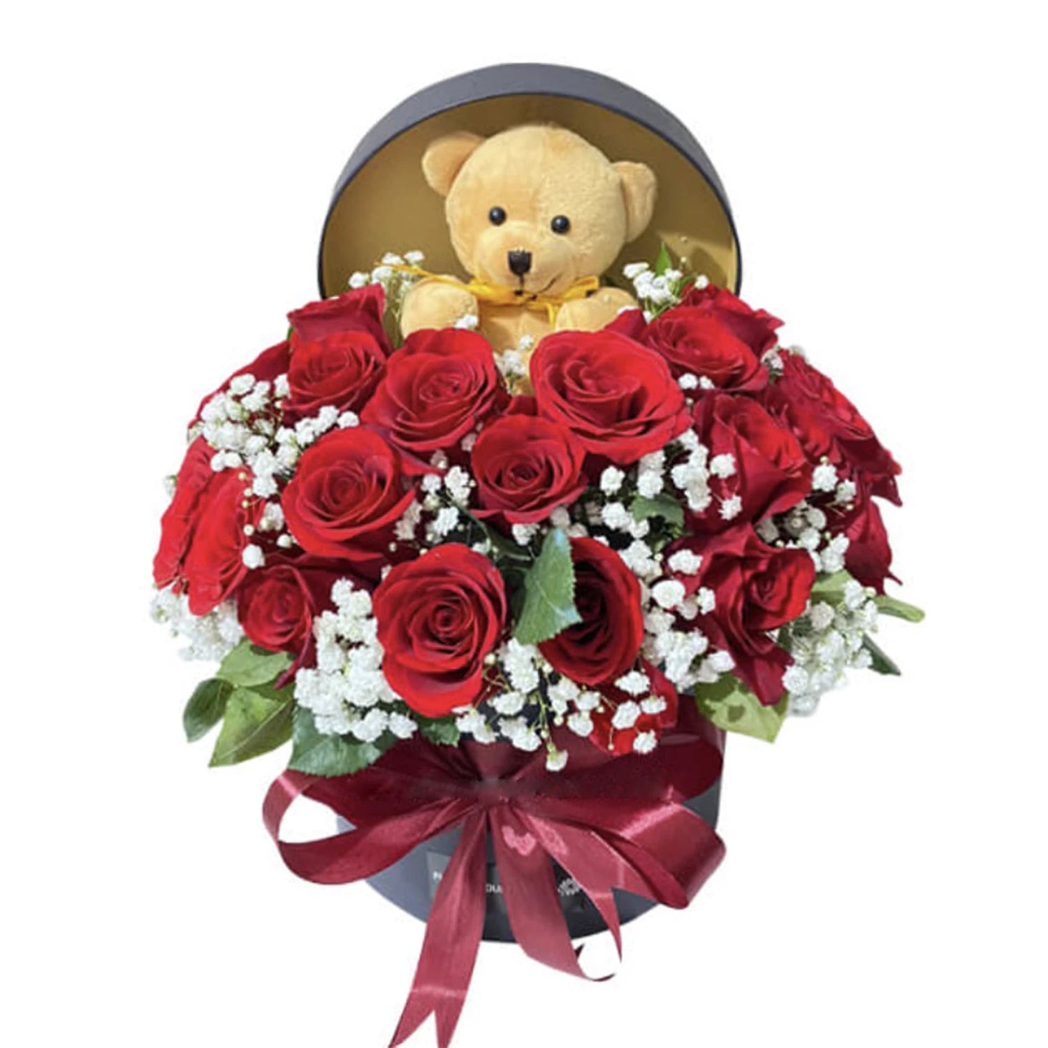 Gracia - Red Roses with Teddy Bear