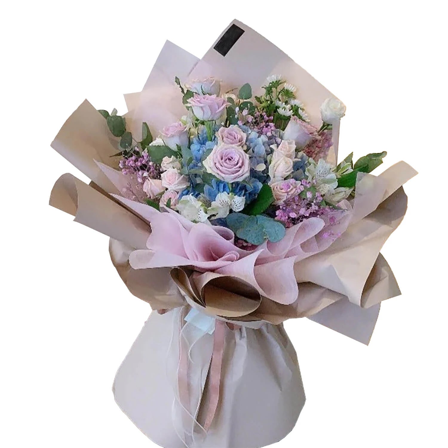 Bubble Hydrangea Ocean Song Rose Bouquet